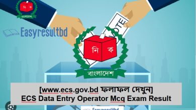 ECS Data Entry Operator Exam Result 2023