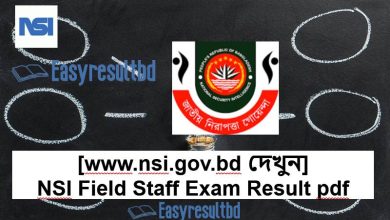 NSI Field Staff Exam Result 2023 pdf