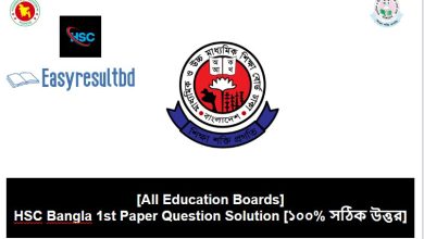 HSC Bangla 1st Paper Question Solution